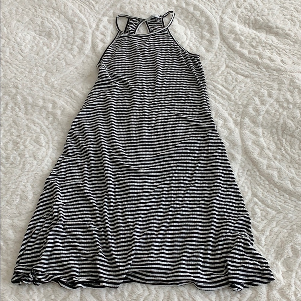 Black and white stripped dress